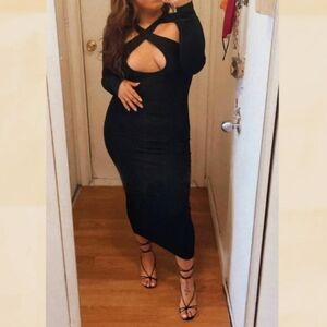 Black Cut-Out Dress